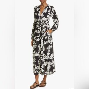 NWOT Lemlem Sea Floral Long Sleeve Shirtdress